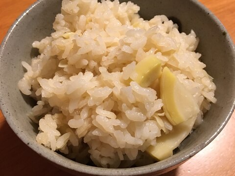 白だしでたけのこご飯